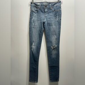 Decree Skinny Jeans Women’s Size 0 Distressed Medium Wash Stretch